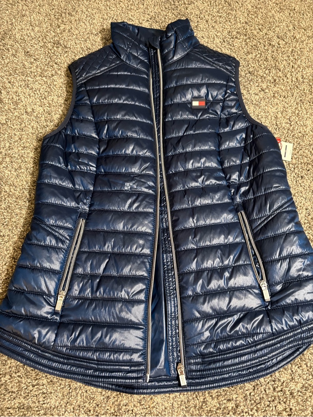 Tommy Hilfiger Women's Navy Quilted Lightweight Vest